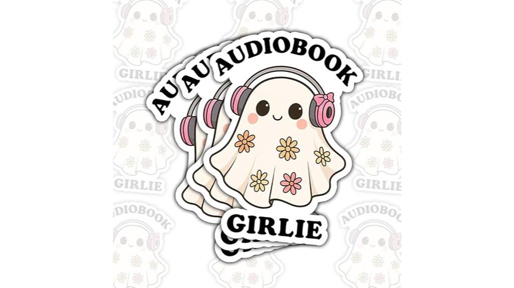 audiobook girl sticker set