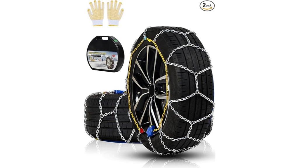 automatic snow chain tensioning
