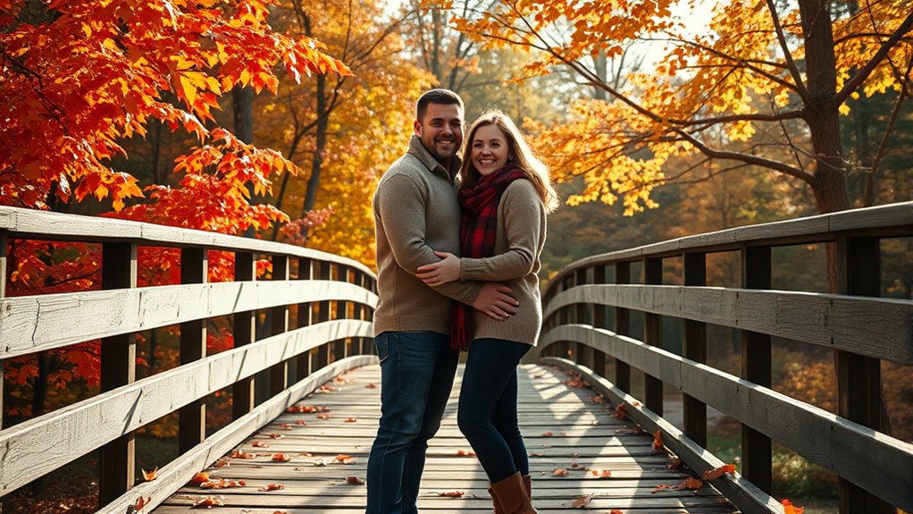 autumn couple cozy moments