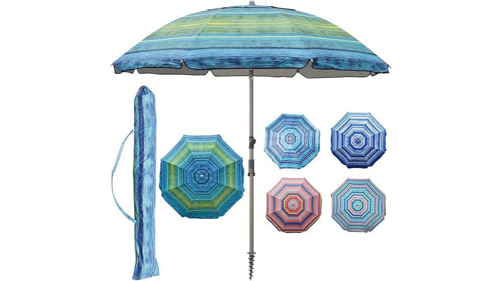 beach umbrella with anchor