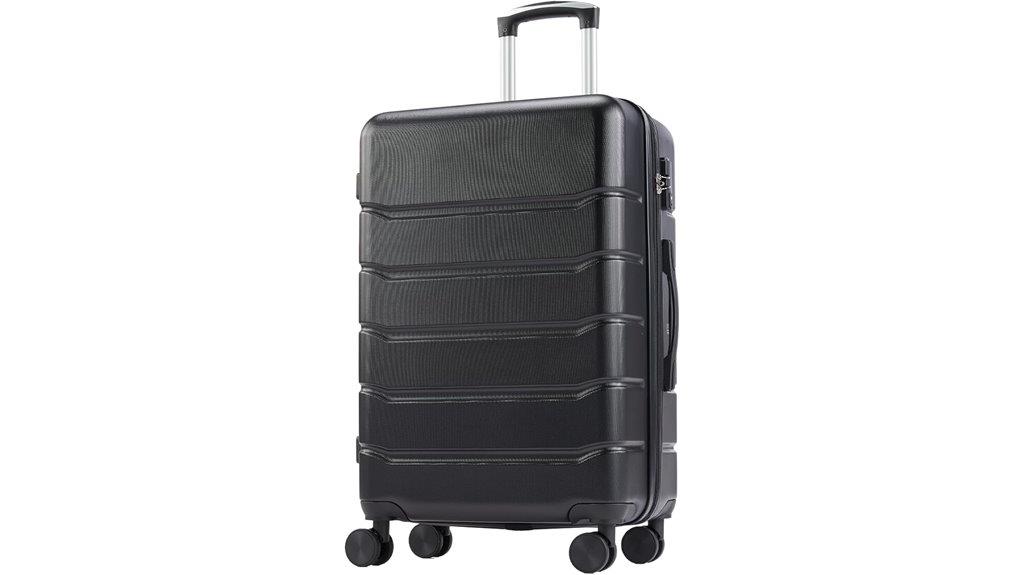 black 20 inch spinner suitcase
