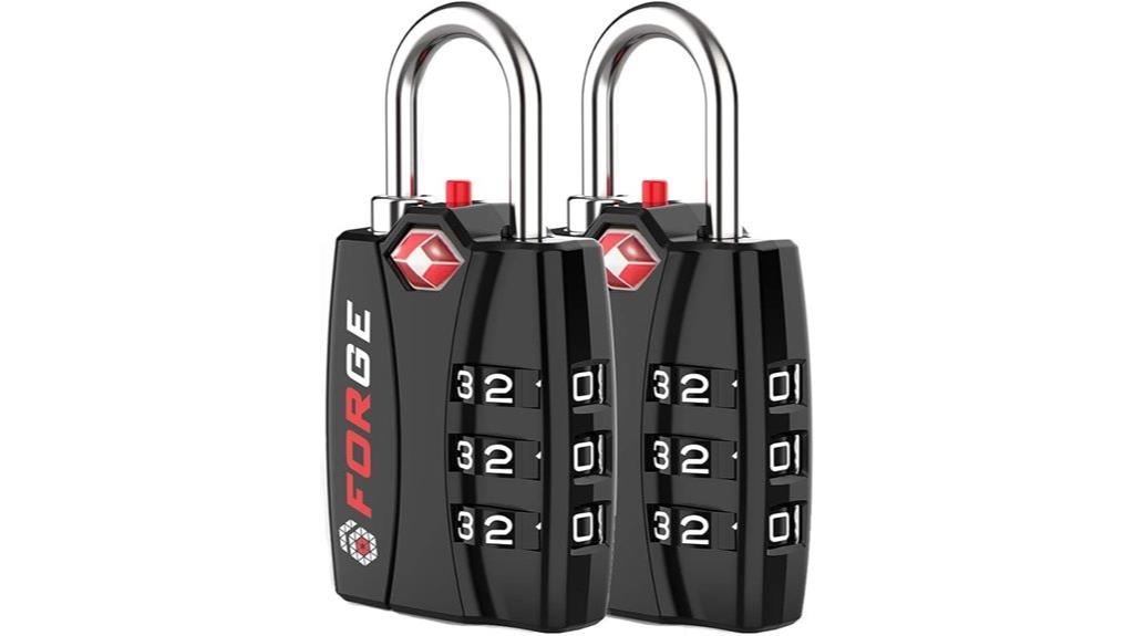 black tsa luggage locks