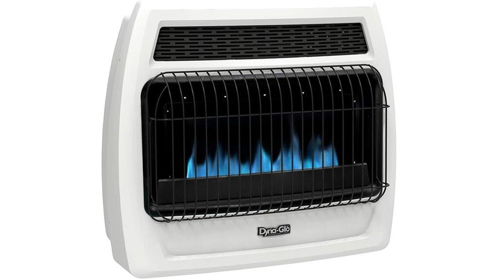 blue flame wall heater