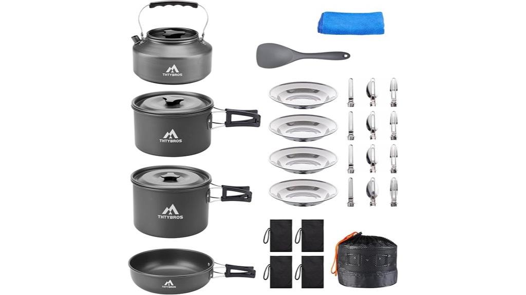 camping cookware mess set
