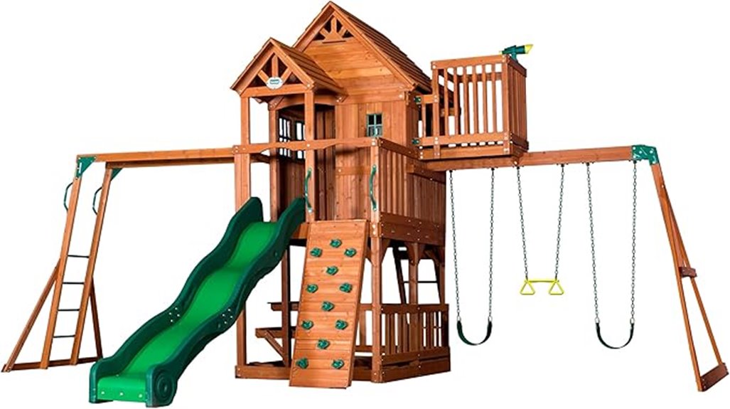 cedar playset with fort