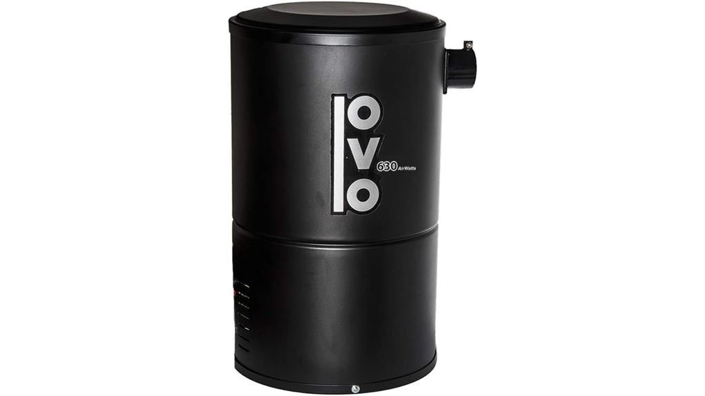 compact black central vacuum