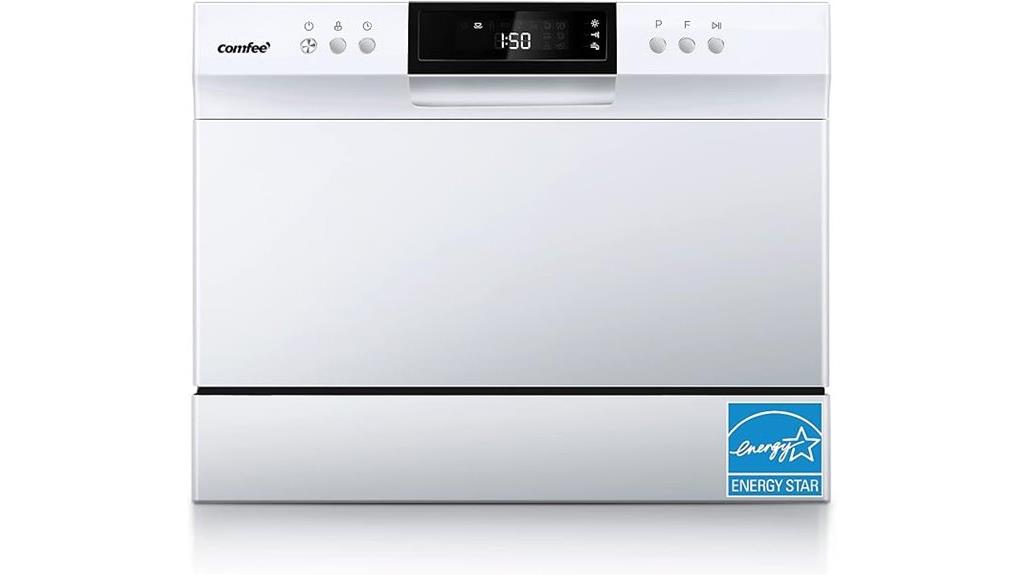 compact dishwasher with settings