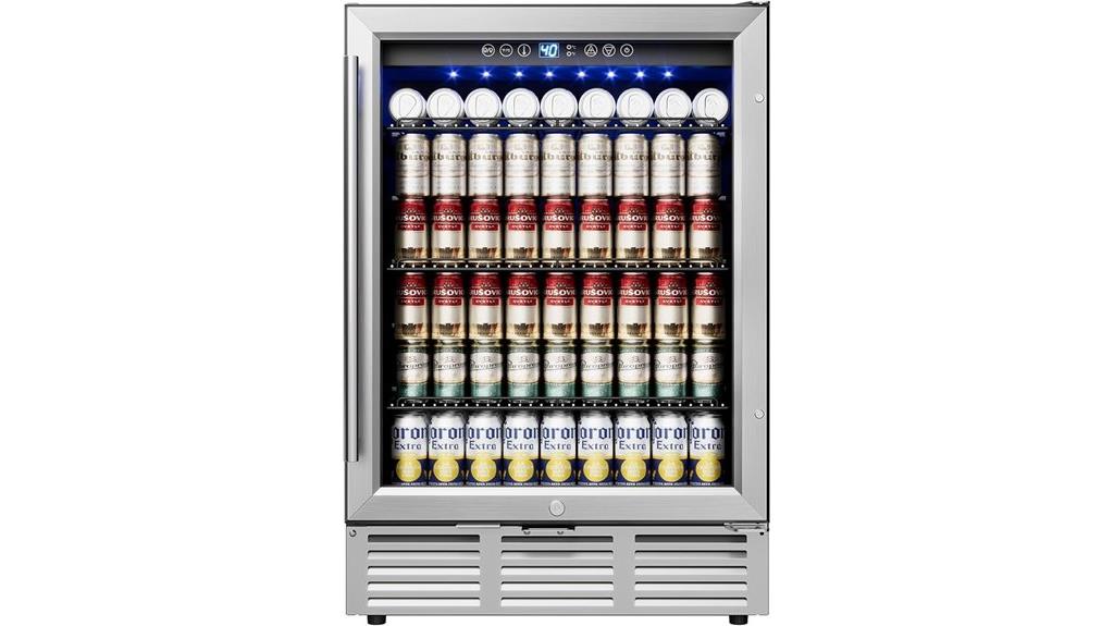 compact glass door fridge