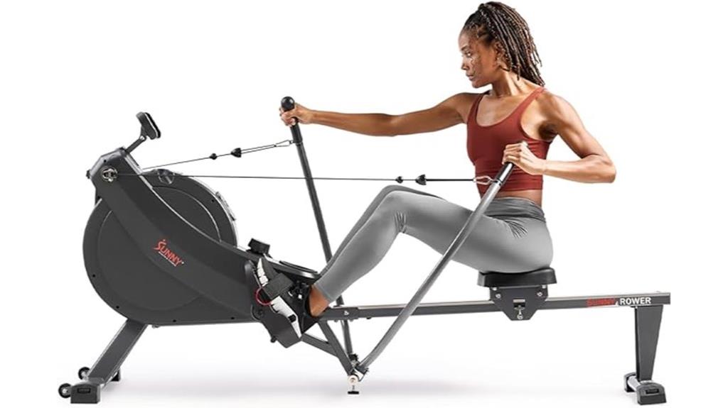 compact rowing machine with adjustable resistance