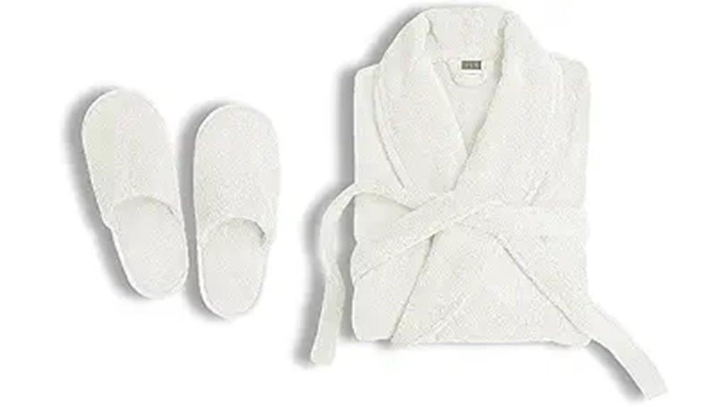 cotton bathrobe and slippers