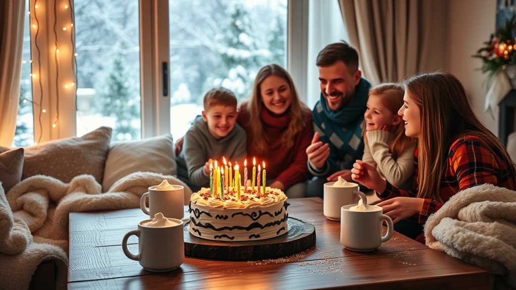 cozy winter birthday celebration