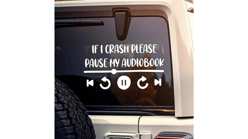 crash pause car decal