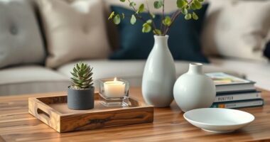 decorative coffee table arrangement