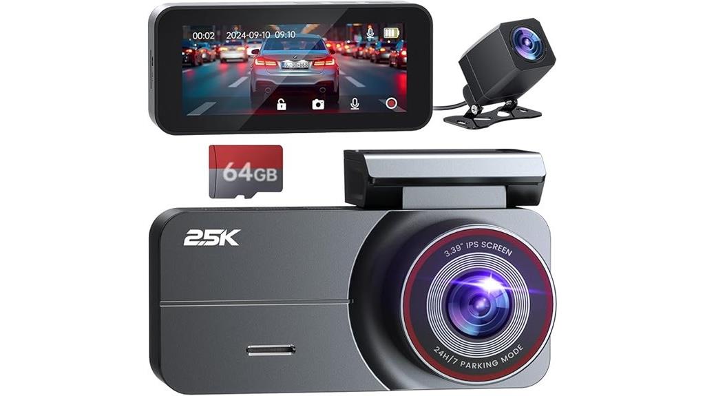 dual 2 5k 1080p dash camera