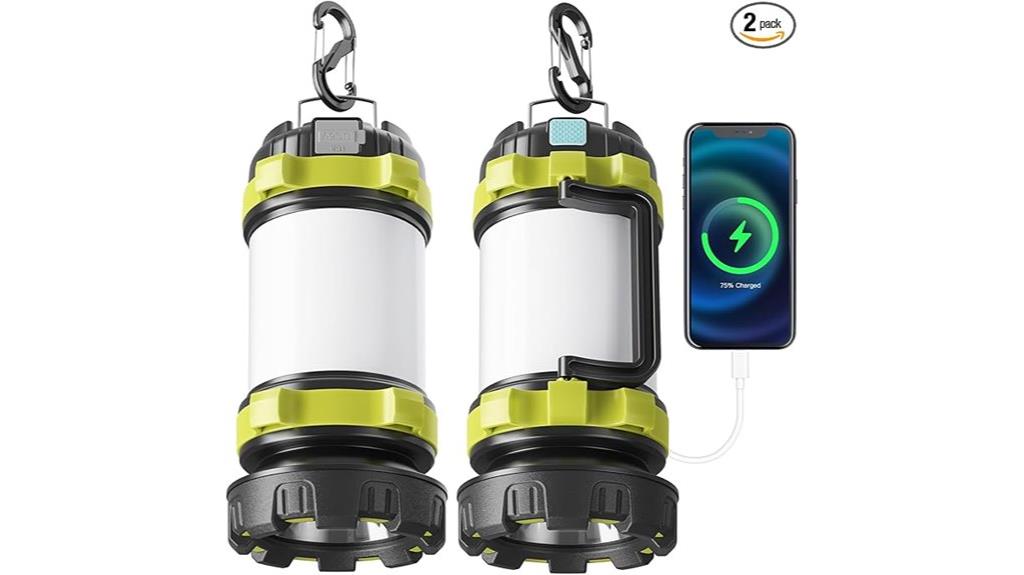 dual rechargeable camping lanterns
