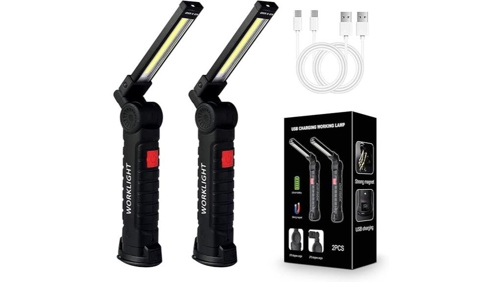 dual usb rechargeable work lights