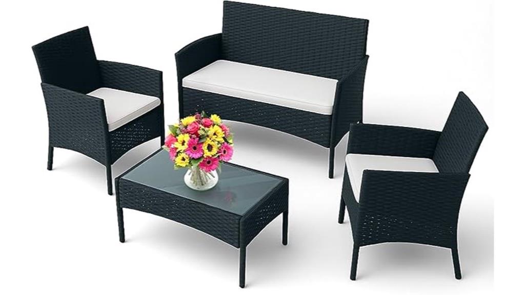durable four piece patio set