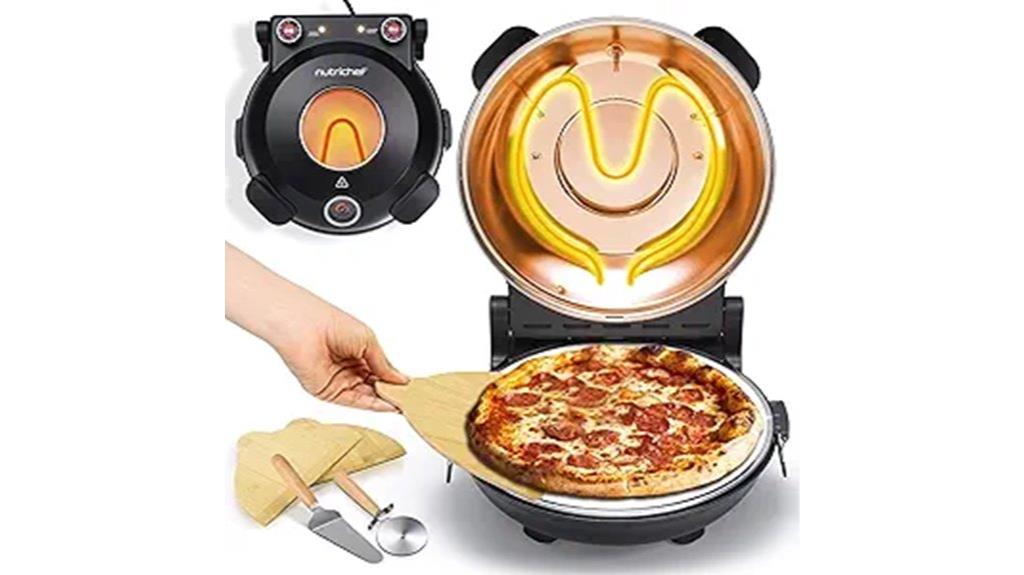 electric black pizza oven