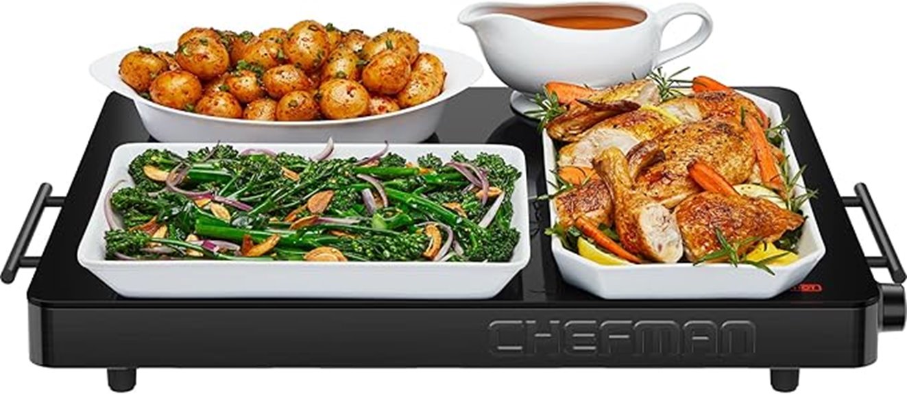 electric warming tray with adjustable temperature