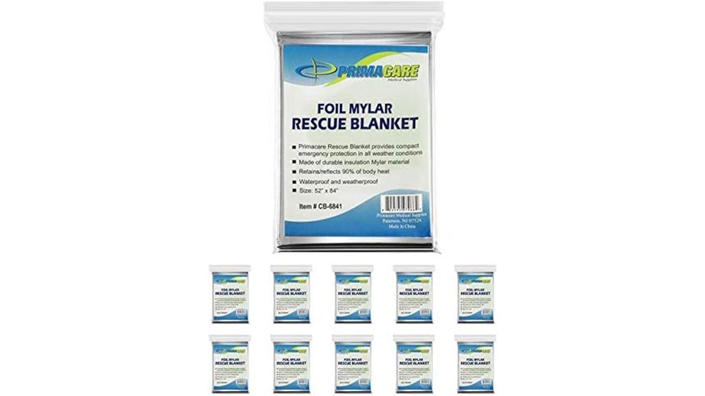 emergency mylar blanket pack