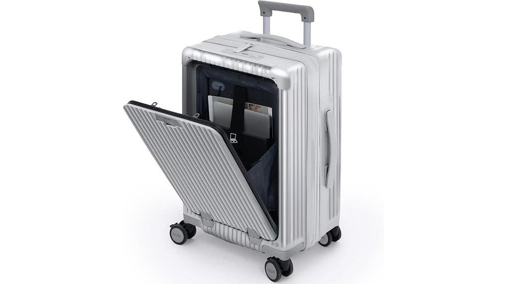 expandable luggage with usb