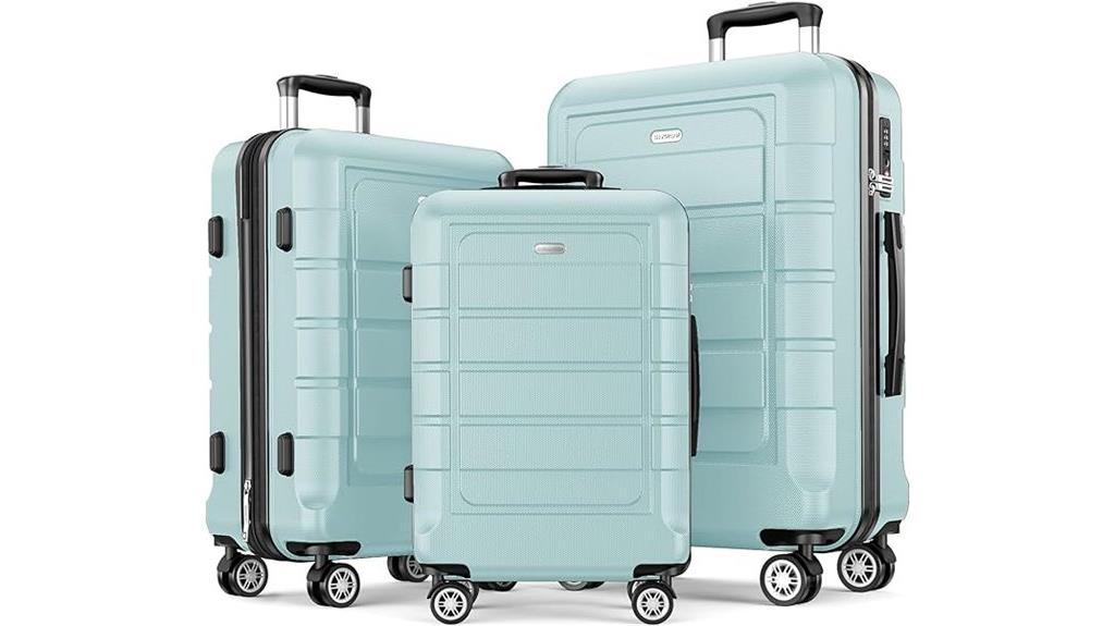 expandable tsa luggage set