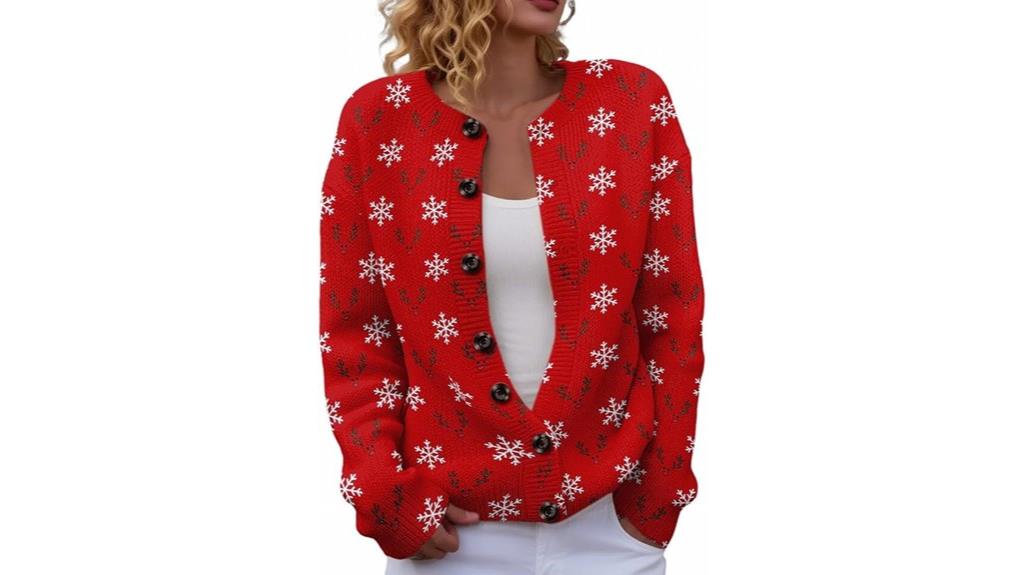 festive women s knit sweater