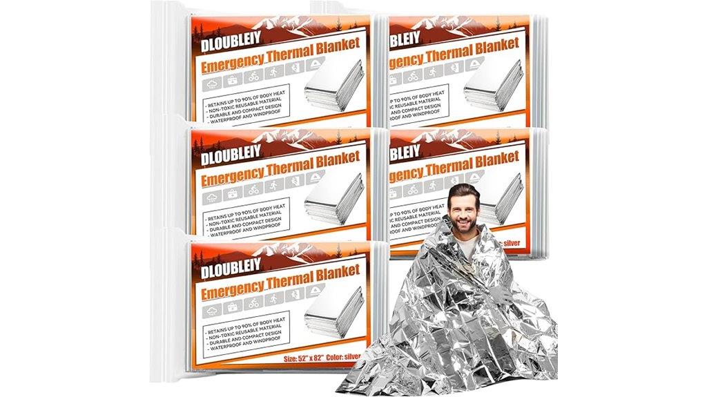 five pack emergency blankets