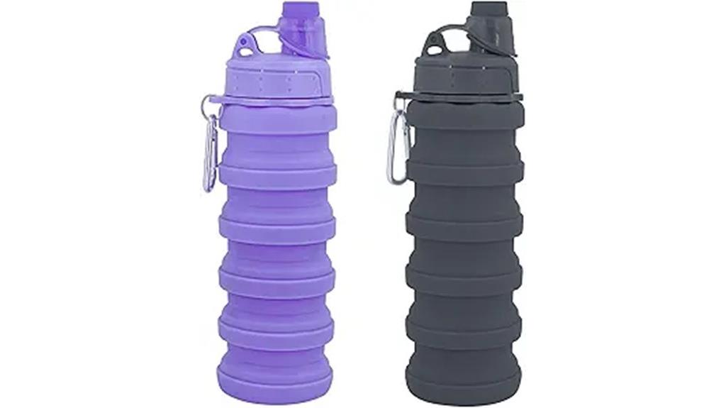 flexible silicone water bottle