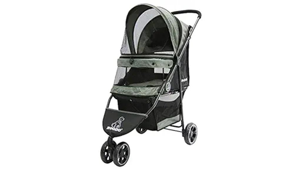 foldable 3 wheel pet stroller
