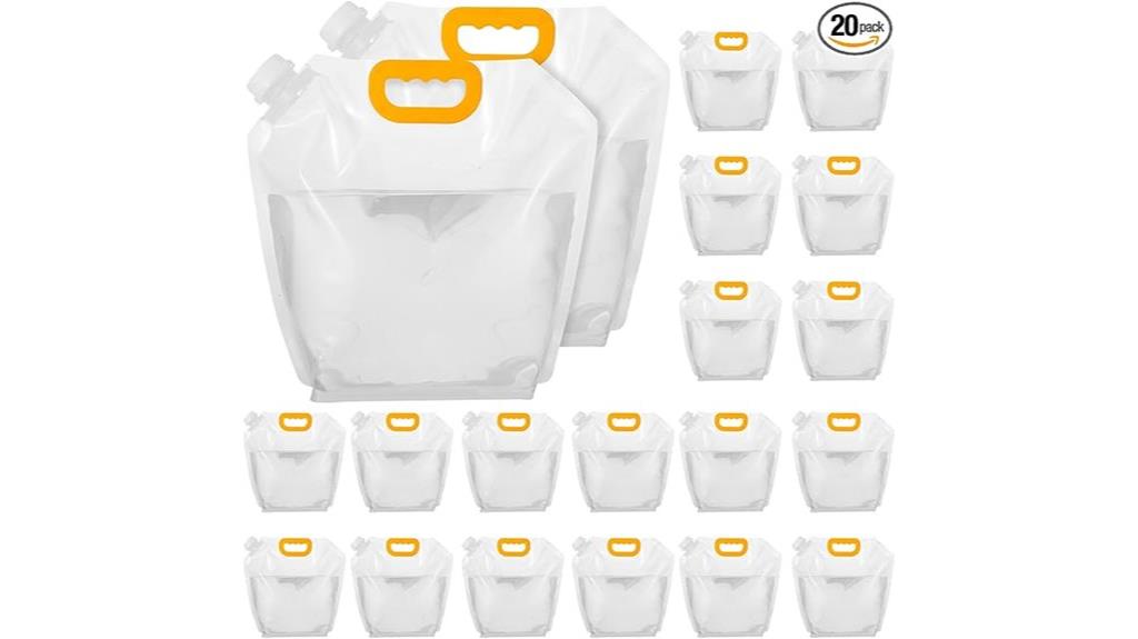 foldable bpa free water bags