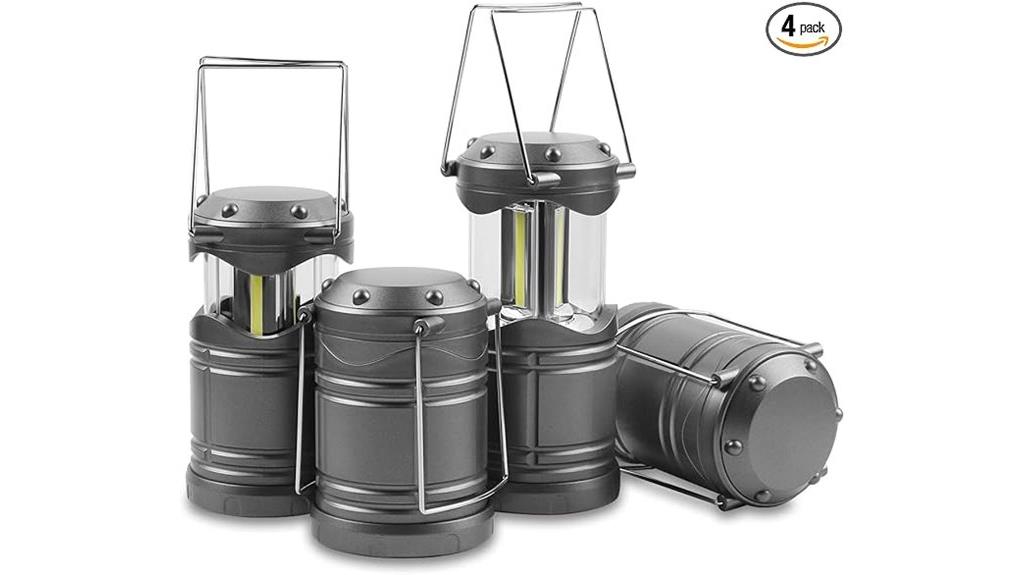 four pack battery camping lanterns