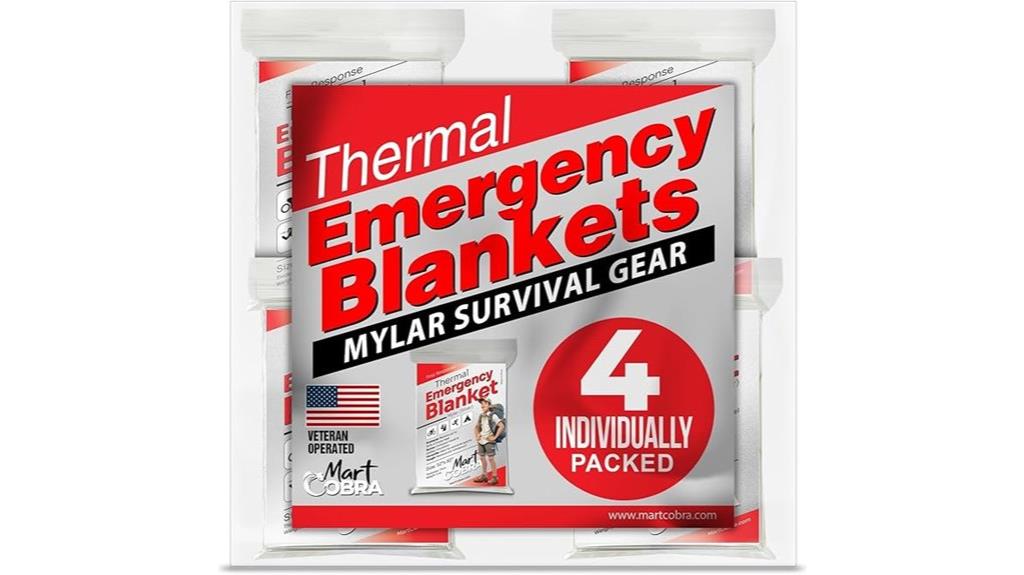 four pack space blankets