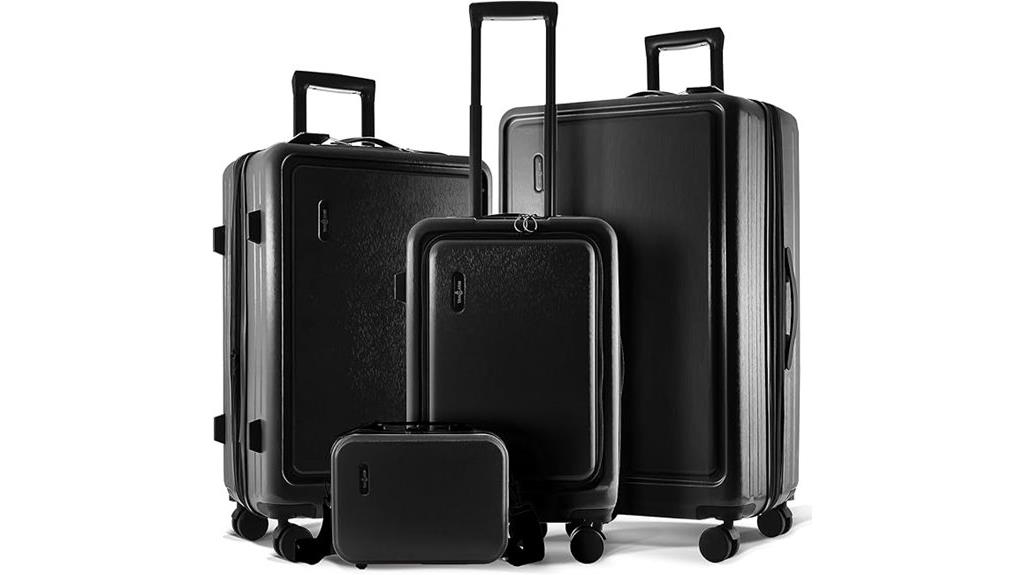 four piece hard shell luggage