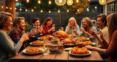 friendsgiving celebration captions