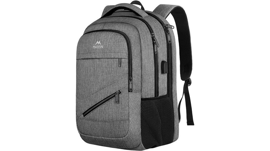 grey tsa laptop backpack