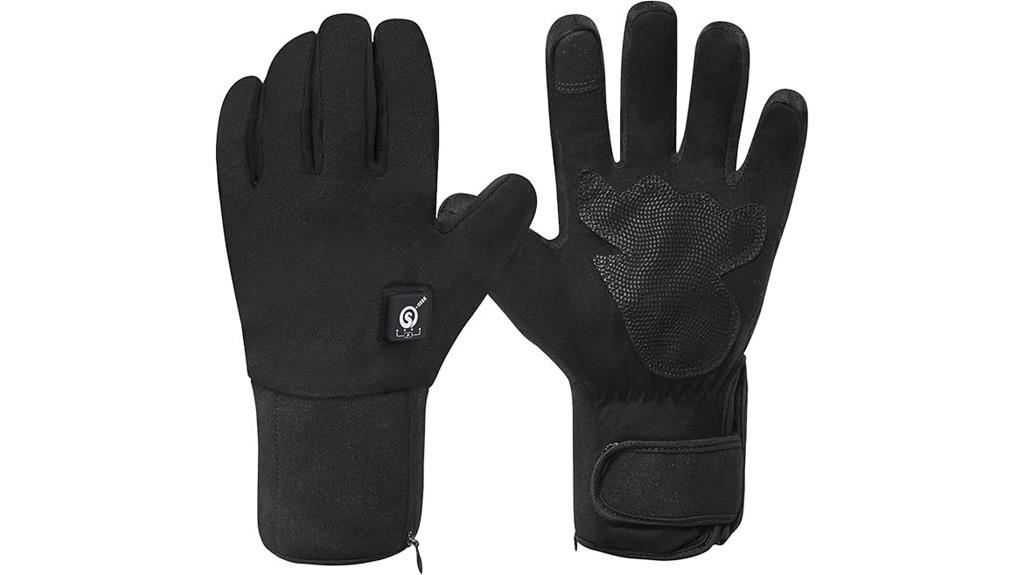 heated cycling biking gloves