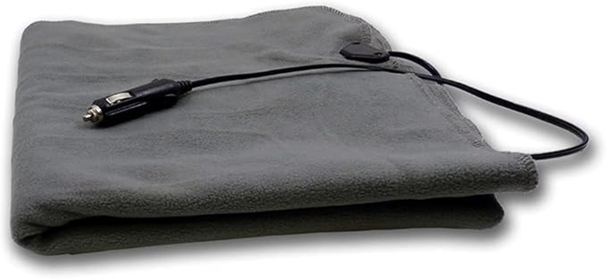 heated polar fleece blanket