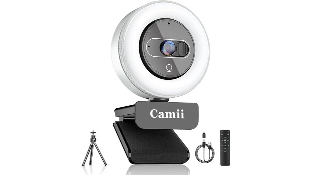 high resolution webcam with lighting