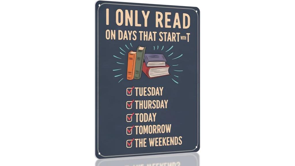 humorous book lover sign