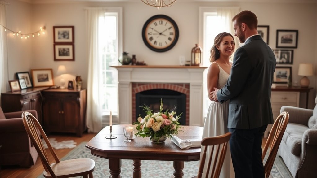 intimate home vow renewal