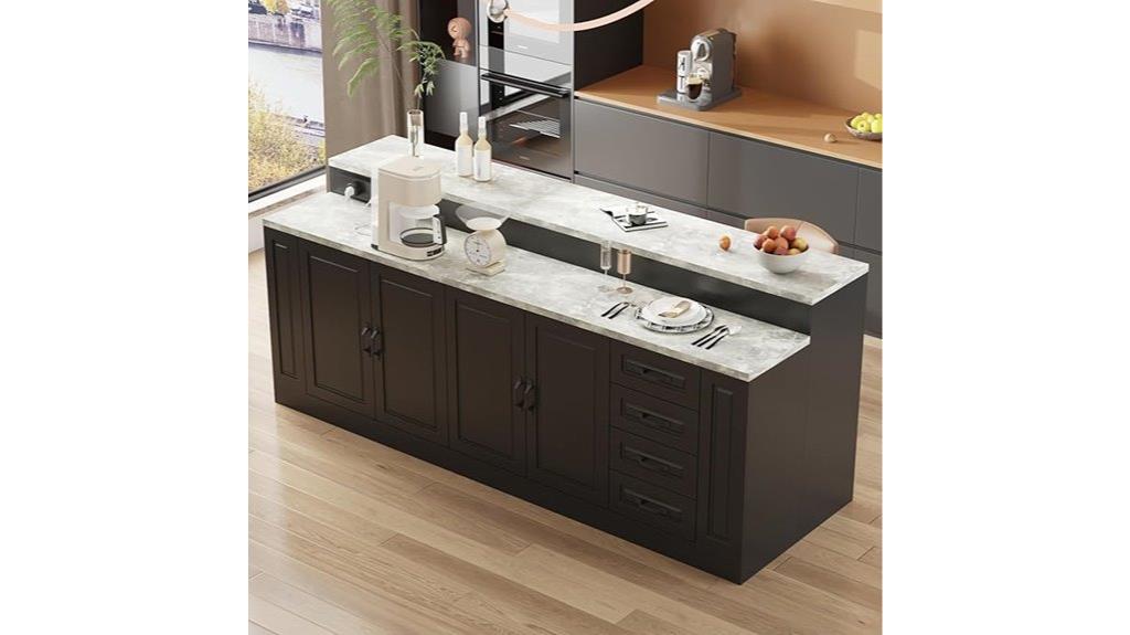 kitchen island with outlet