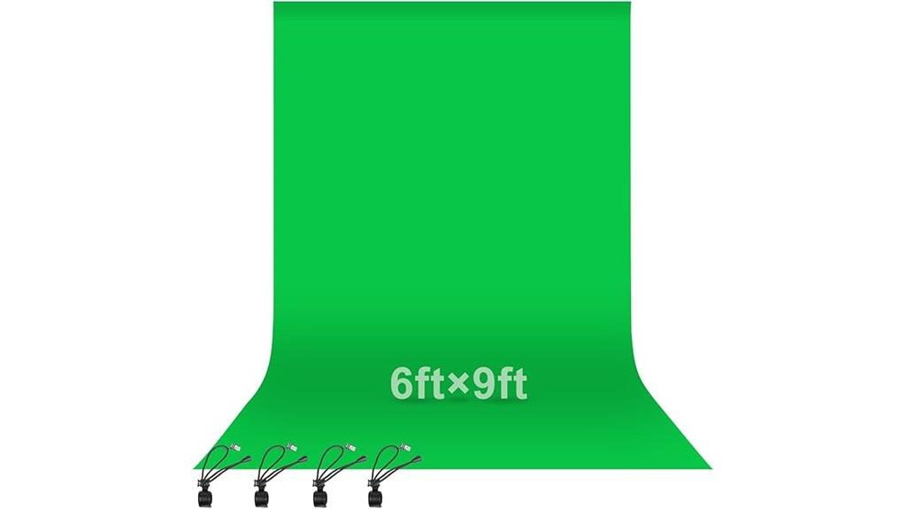 large green photography backdrop