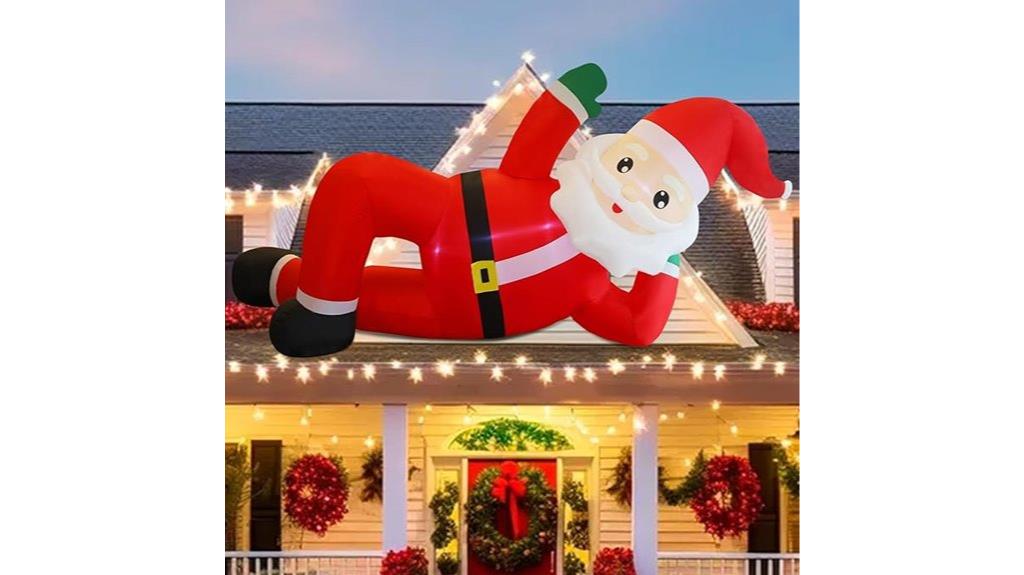 large lighted santa inflatable
