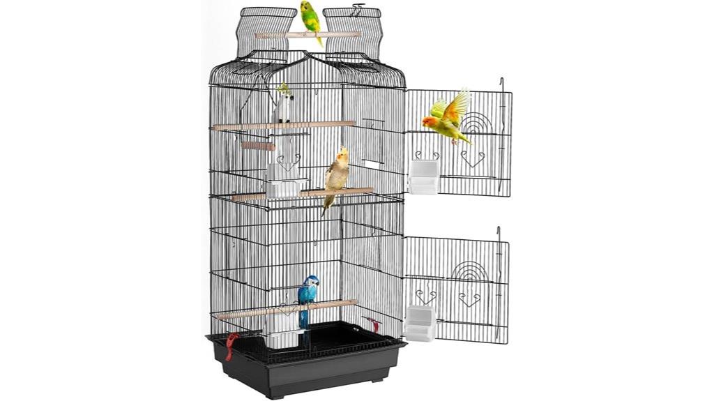 large open top bird cage