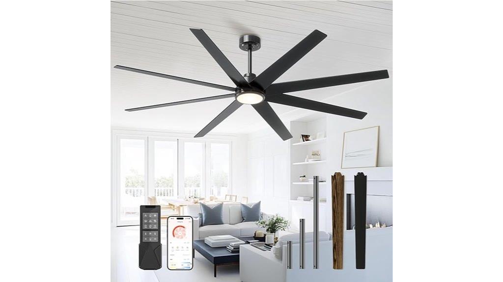 large remote controlled ceiling fan