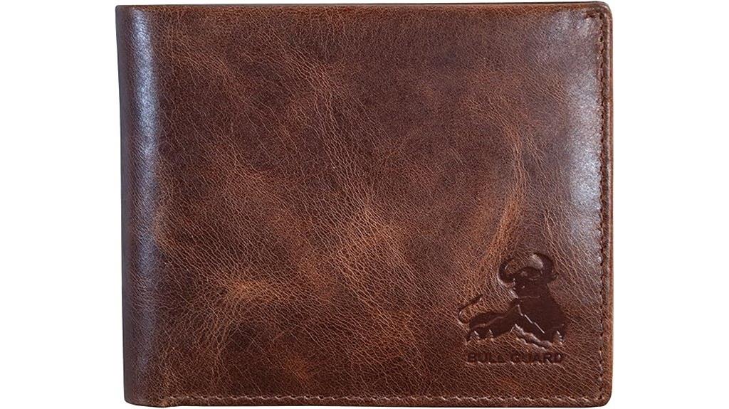 leather bifold rfid wallet