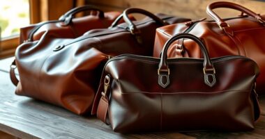 luxury leather travel bags