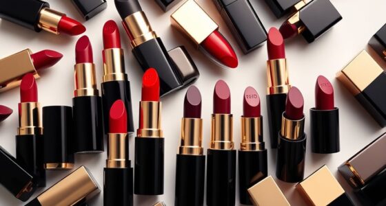 luxury lipstick collection showcase