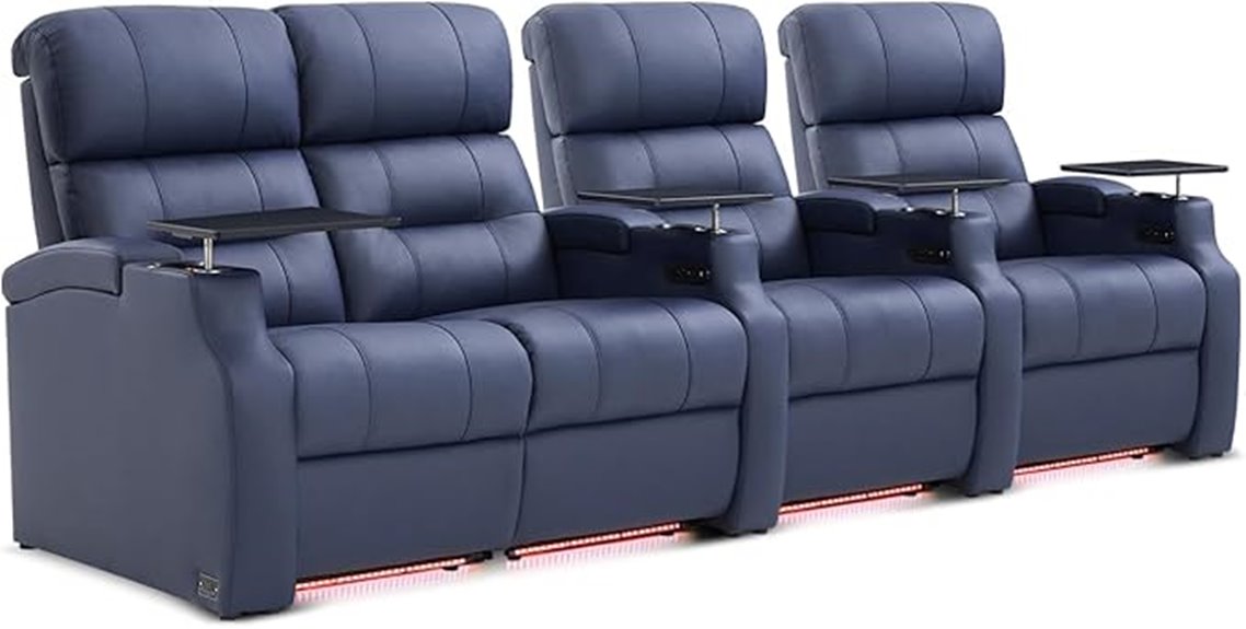 luxury recliner with lighting